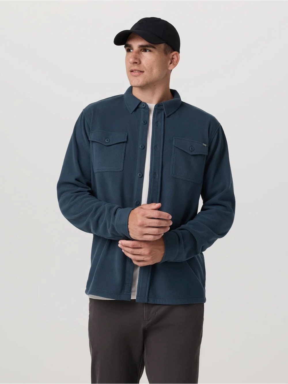 Vuori Men's Aspen Shirt Jacket Ocean Blue Fleece NWT Size Large